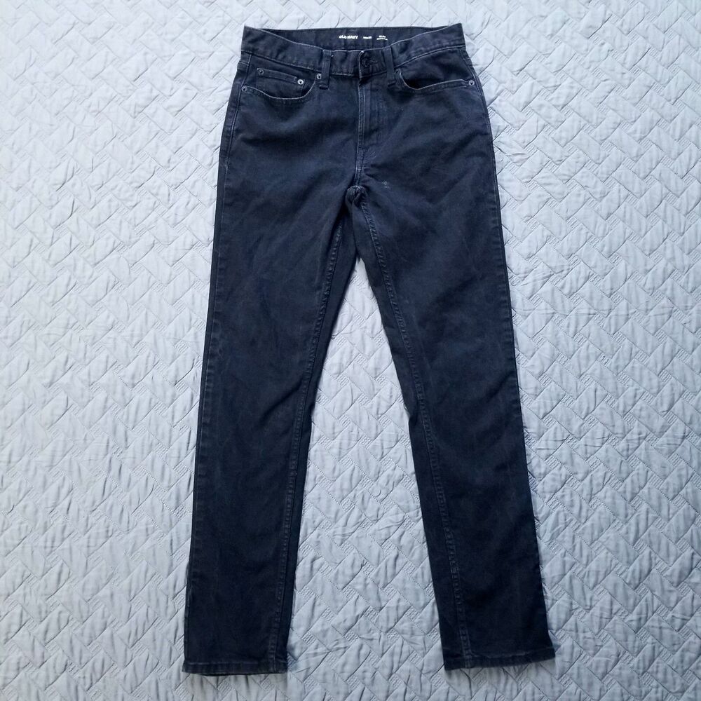 Old Navy Jeans Mens 30x32 Black Slim Built In Flex Dark Wash Denim